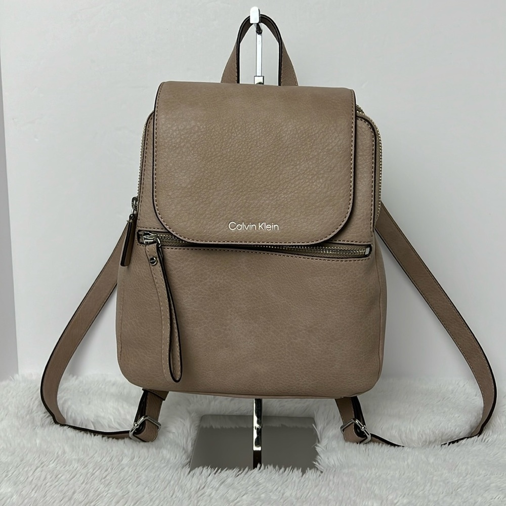 Calvin Klein Reyna Backpack Purse Stone color
